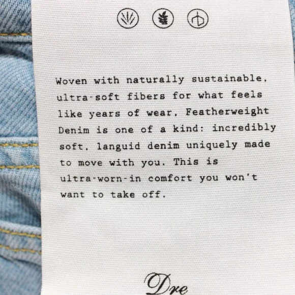 Rag & Bone NWT Low Rise Boyfriend Jeans Size 25 US Dre Featherweight Blue Denim